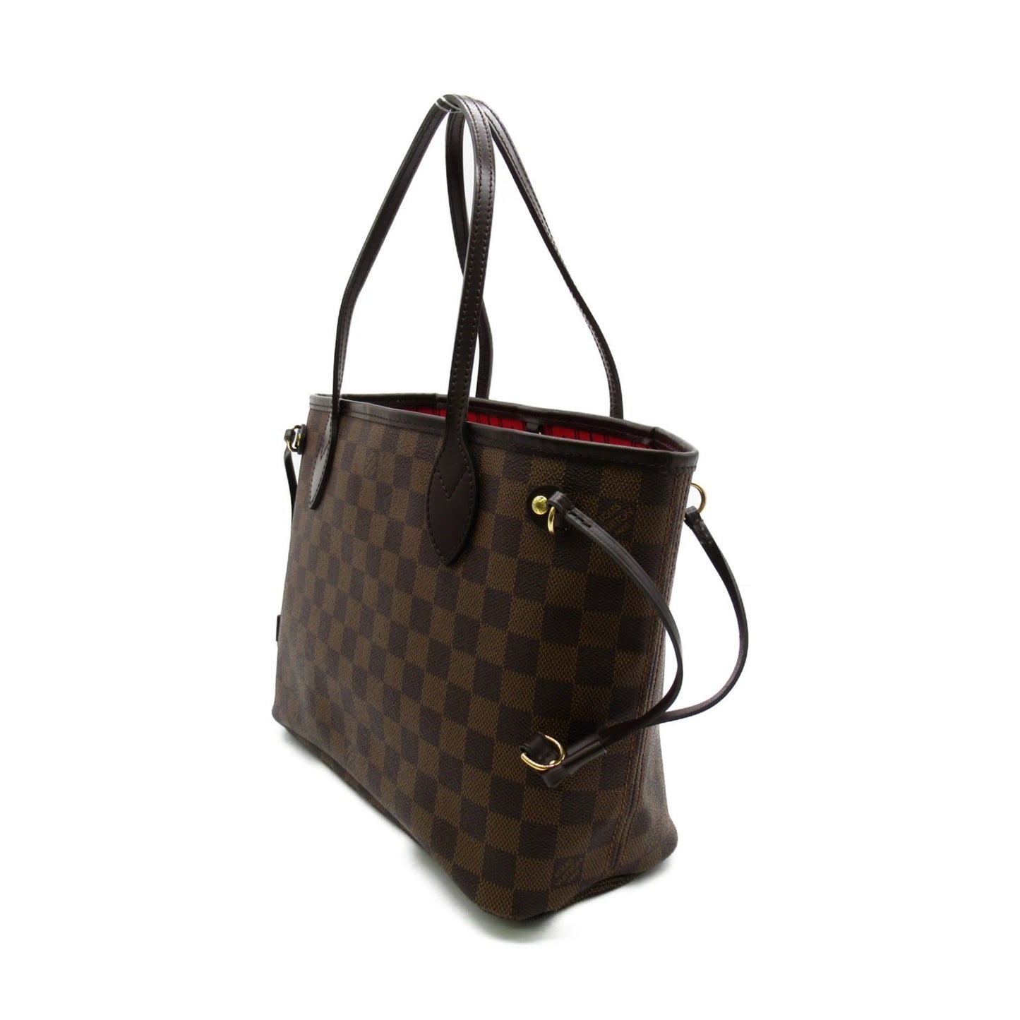 LOUIS VUITTON Neverfull PM Tote Bag Brown Ebene Damier PVC coated canvas N51109