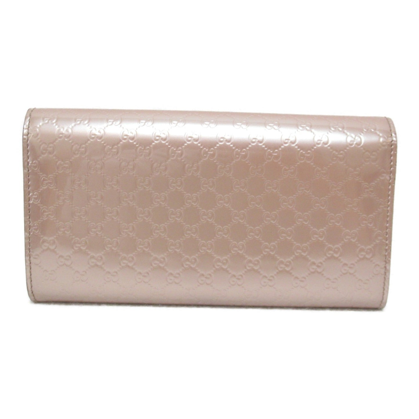 GUCCI ribbon charm wallet Pink Rose Gold enamel 258405