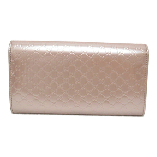 GUCCI ribbon charm wallet Pink Rose Gold enamel 258405