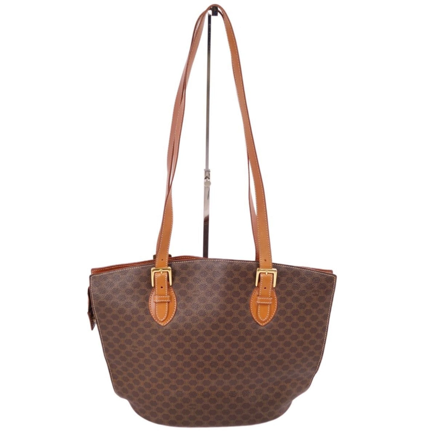 Celine Bag Handbag Tote Triomphe Macadam Women's Brown