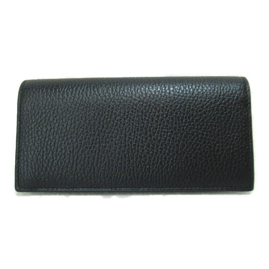 GUCCI Interlocking G ZIP long wallet Black leather 610467