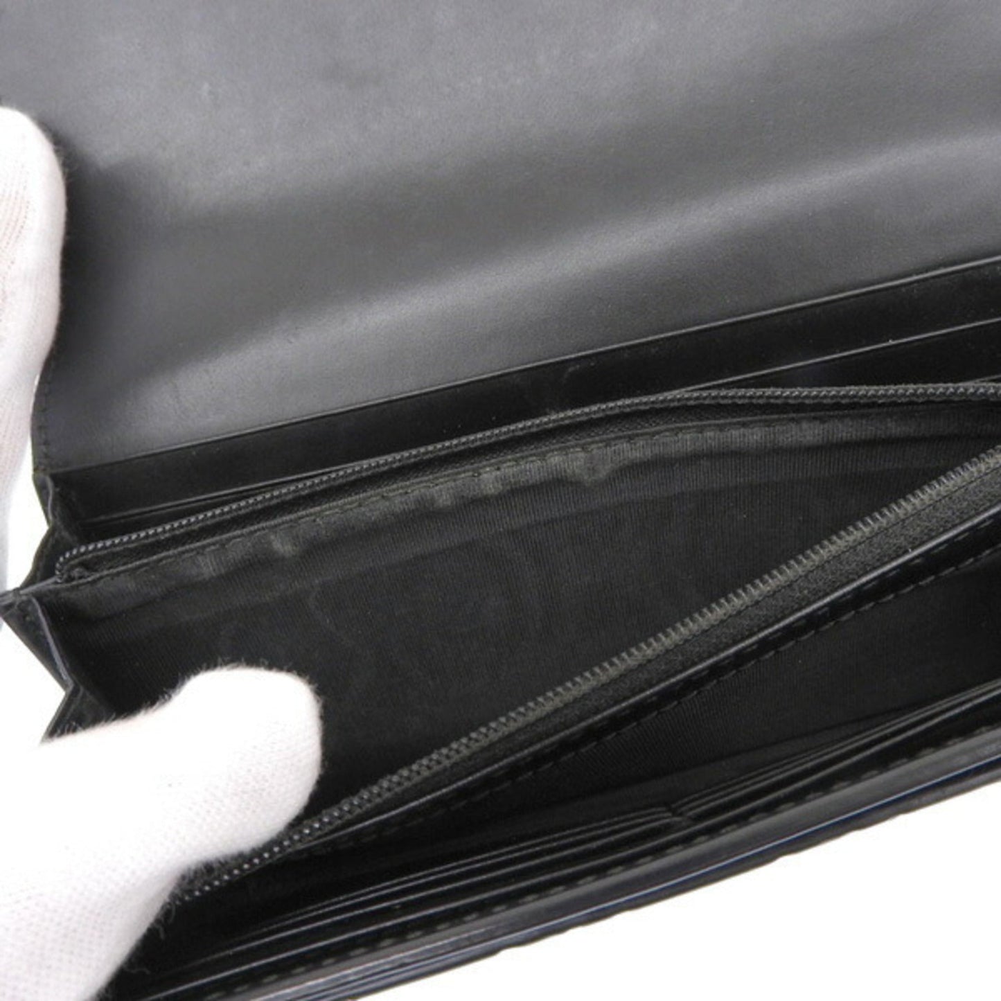 GUCCIsima Leather Bifold Long Wallet 410100 Black Women's