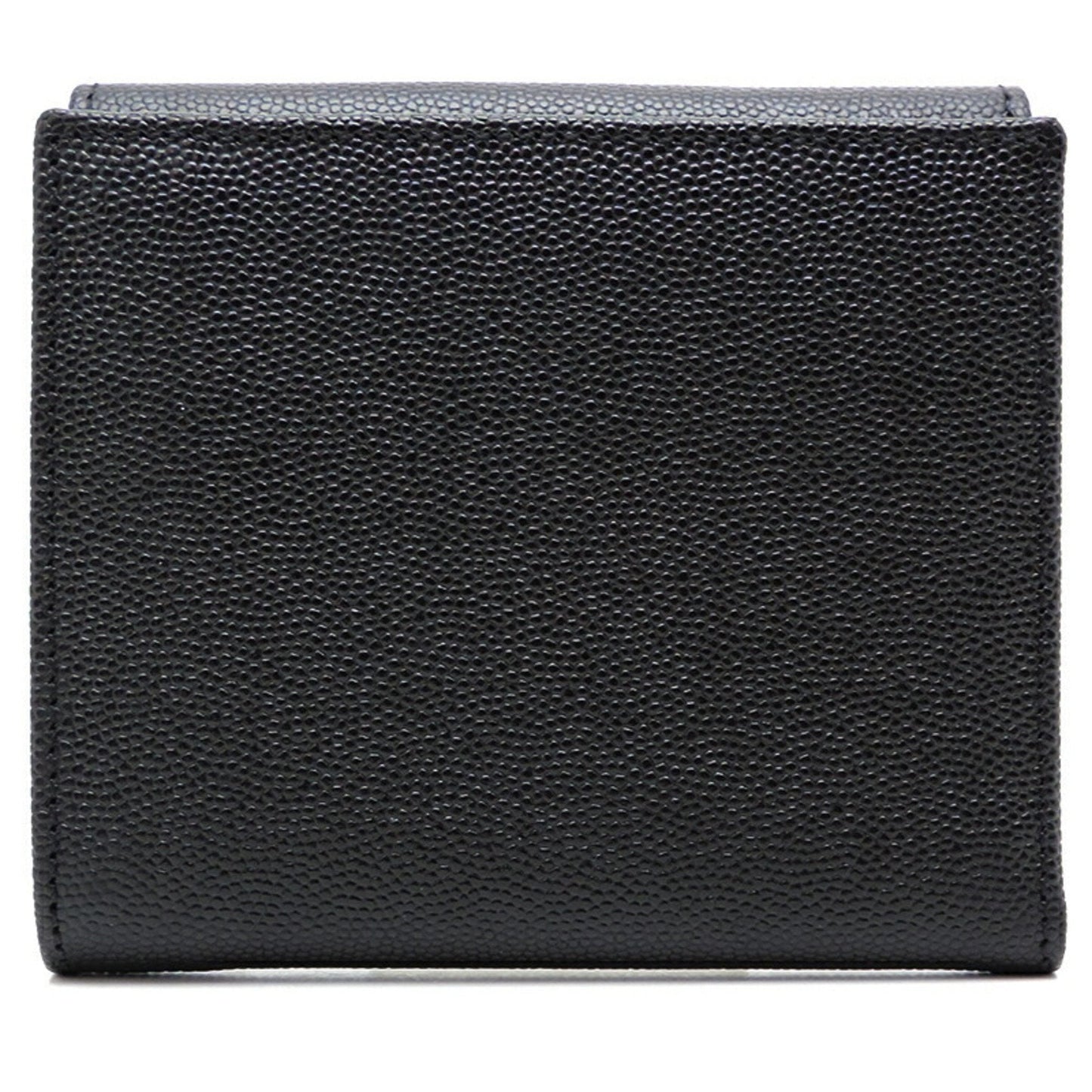 Celine W Women's/Men's Bifold Wallet Grain Leather Black