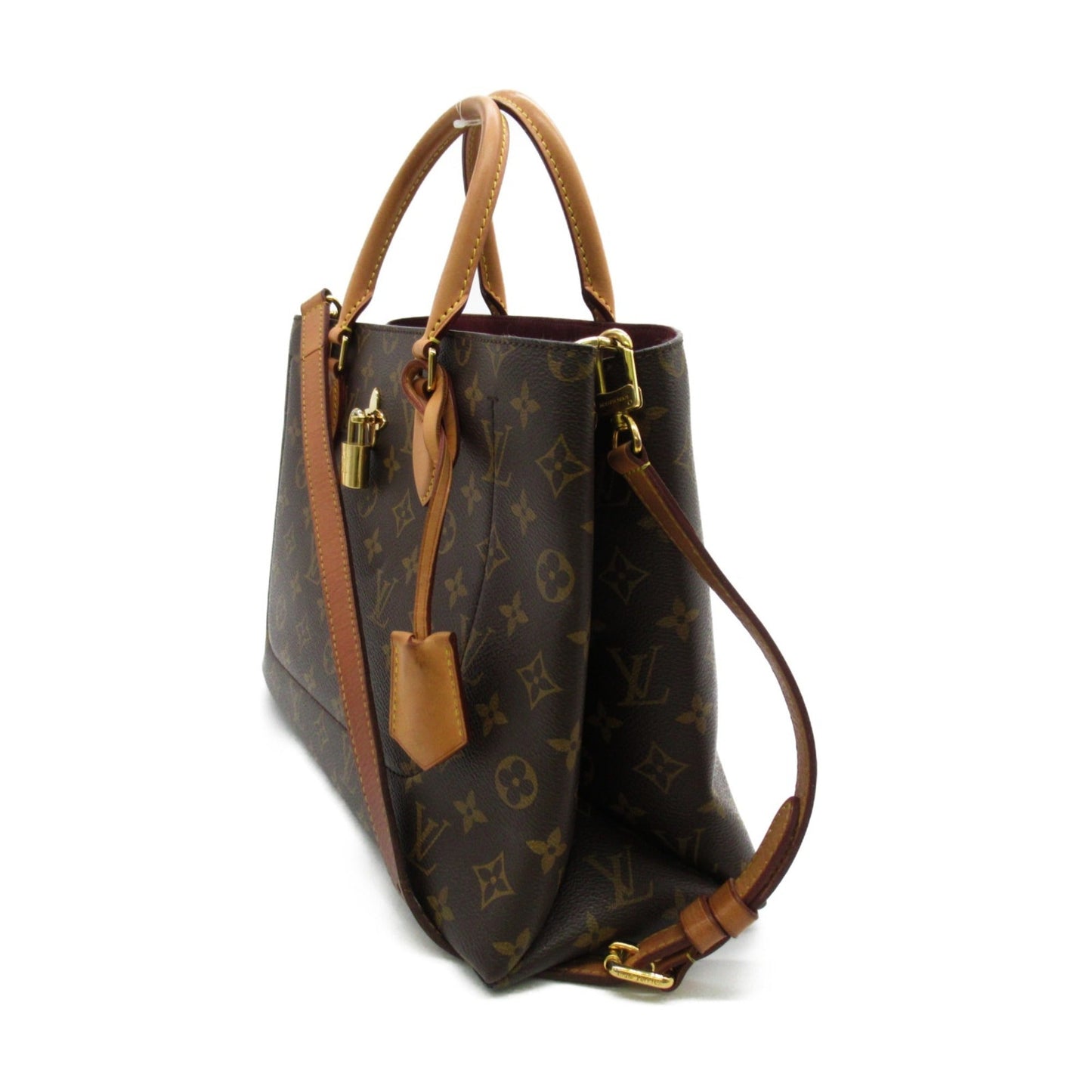 LOUIS VUITTON Flower tote Tote Bag Brown PVC coated canvas M43551