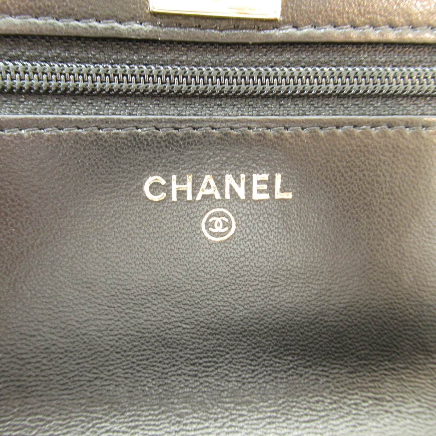 CHANEL Matelasse Chain Wallet Shoulder Bag Black Lambskin [sheep leather]