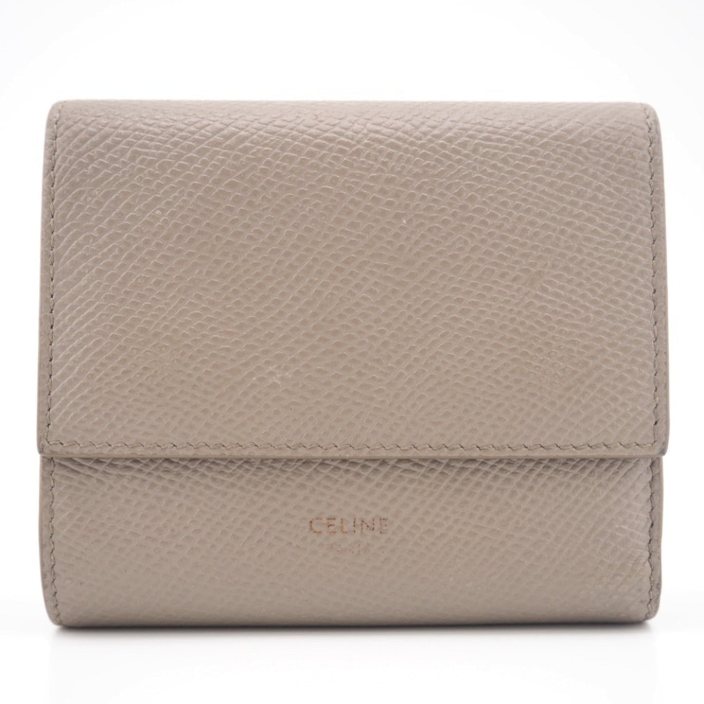 Celine/ Small Trifold Wallet Greige Women's