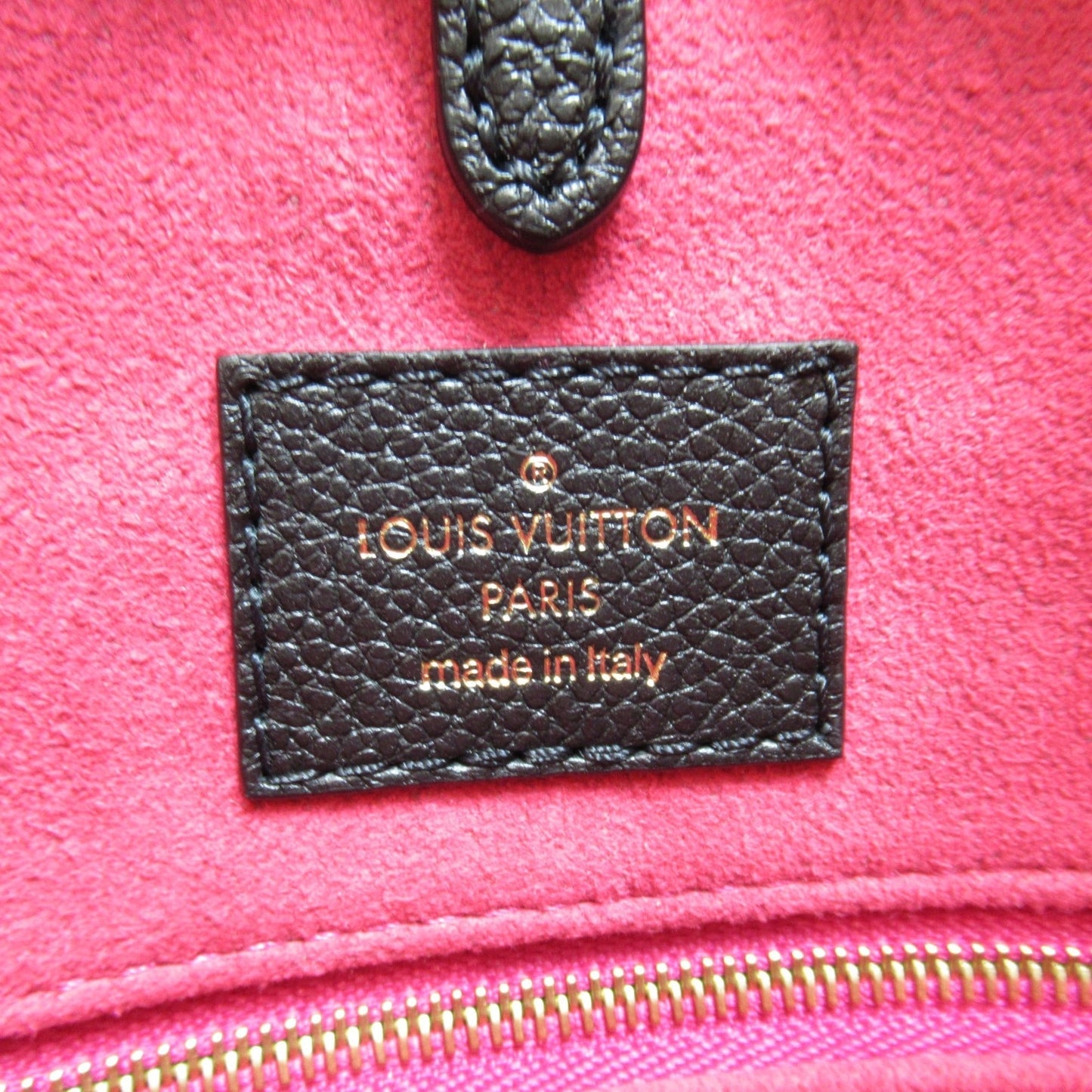 LOUIS VUITTON On the Go Tote Bag Black Calfskin Calfskin [cowhide] Shearing M56958