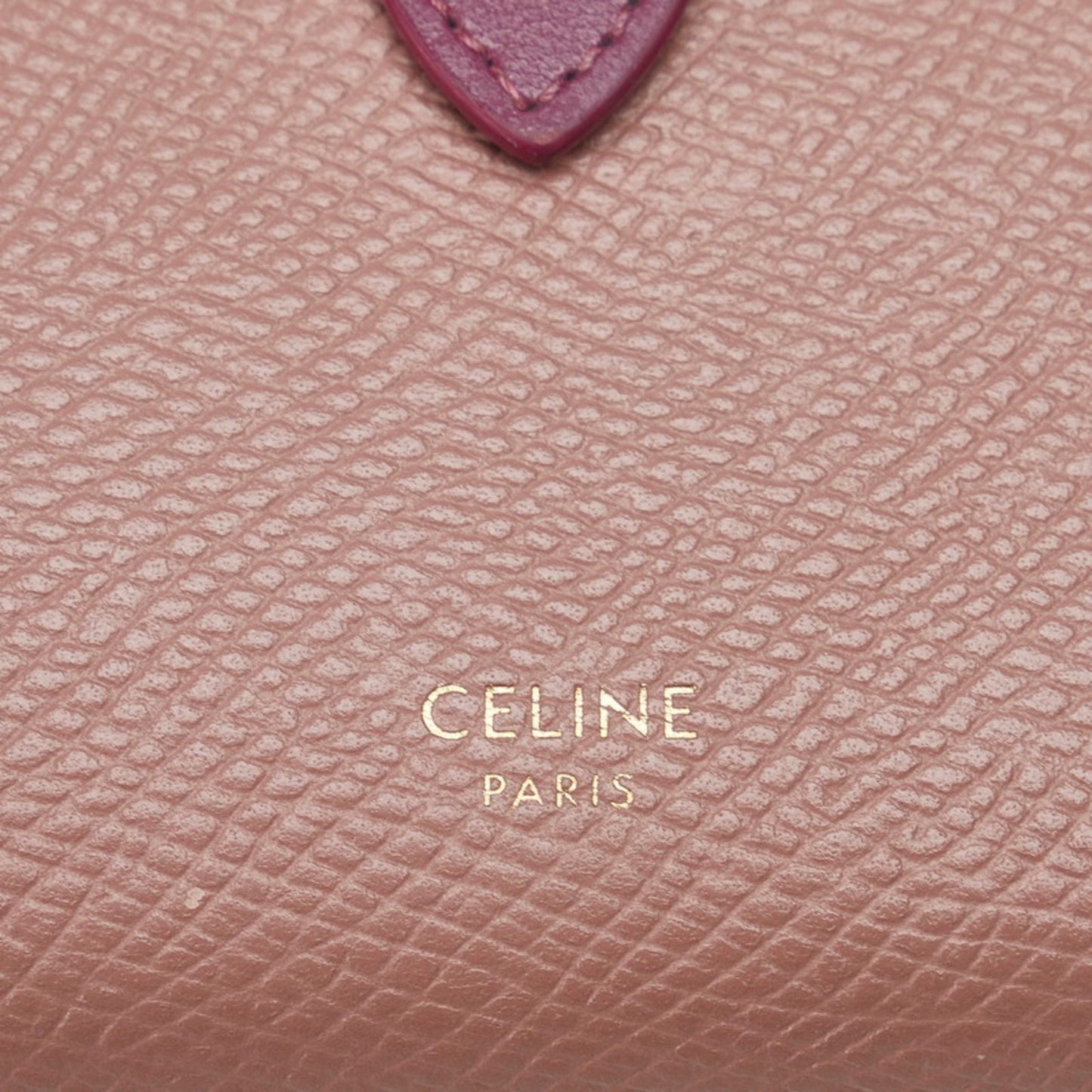 Celine Small Strap Bifold Wallet 10H263 Rose Wild Berry Pink Calfskin Ladies