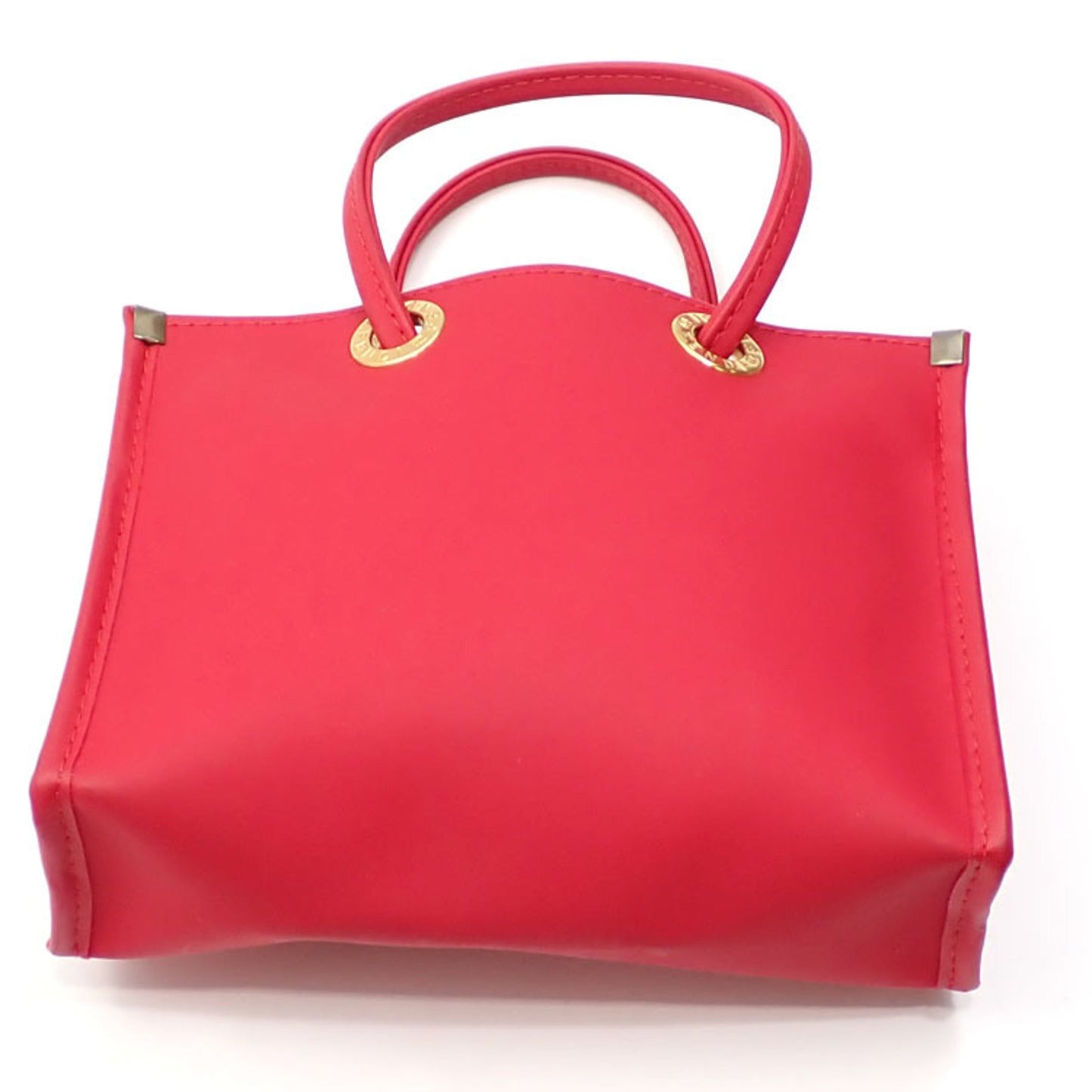 FENDI handbag ladies red rubber canvas