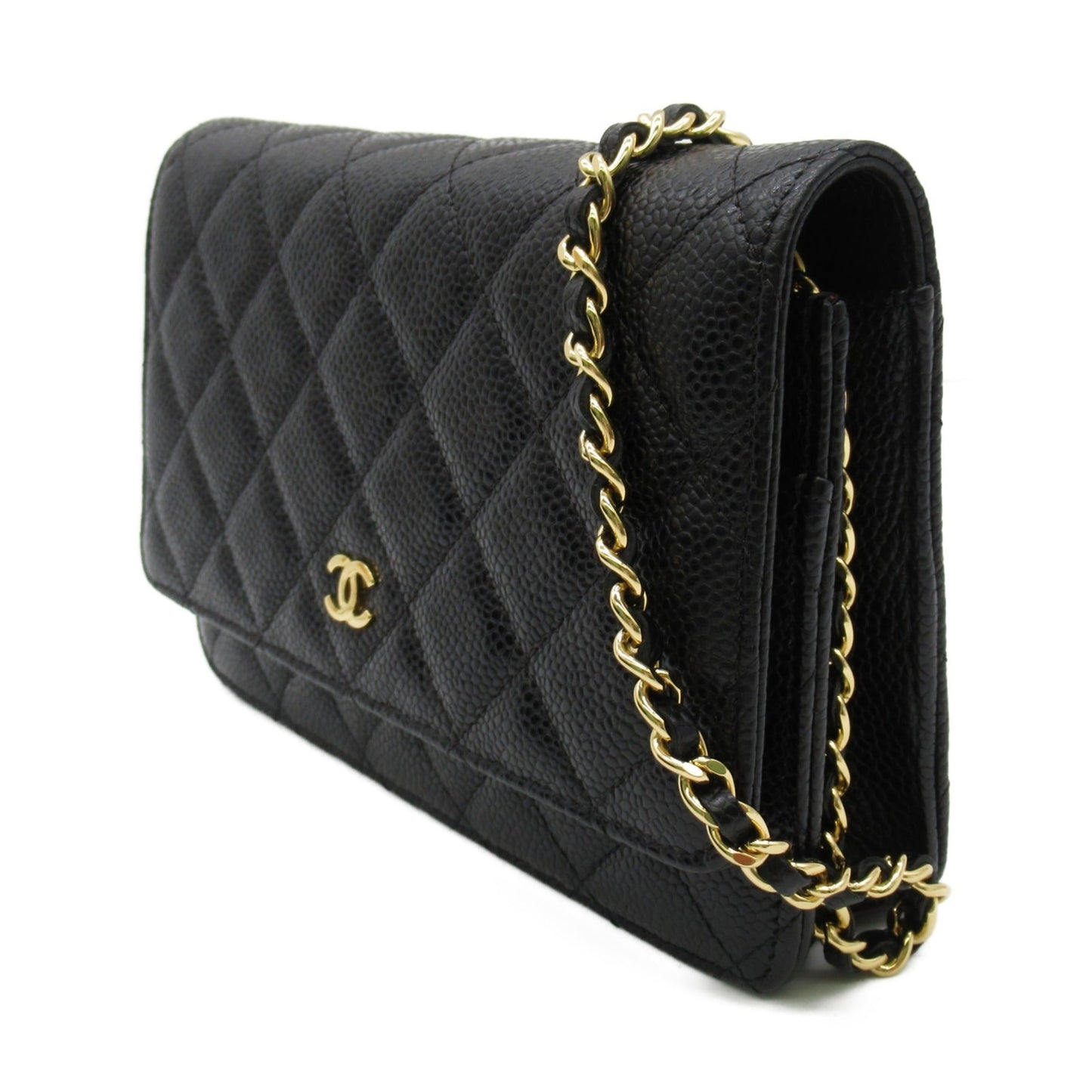 CHANEL Chain wallet Shoulder Bag Black Caviar Skin [Grained Calf] AP0250