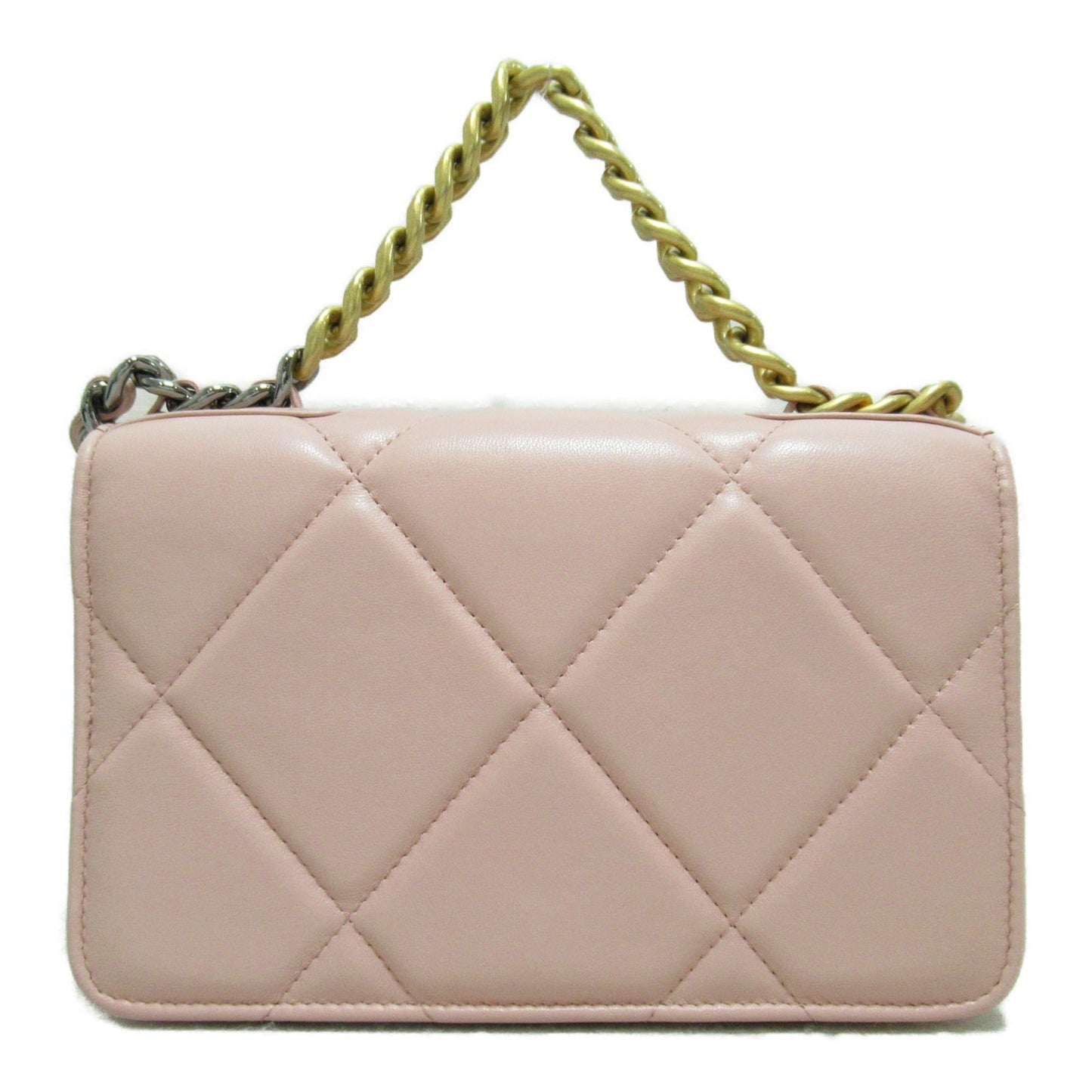 CHANEL19 Chain Wallet Pink Shoulder Bag Pink Lambskin [sheep leather]