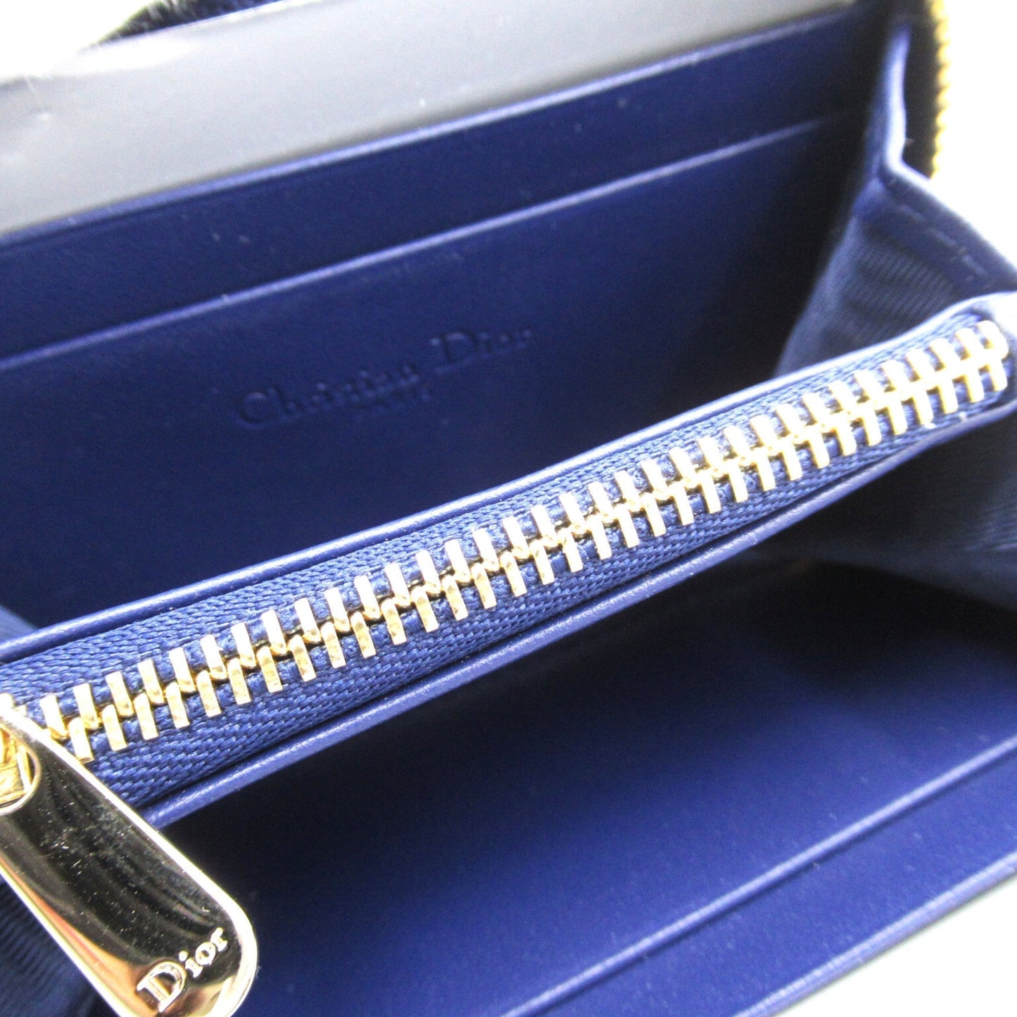 Dior lady dior medium wallet Navy Lambskin [sheep leather] S0985ONMJ14Z