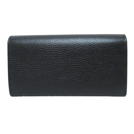 GUCCI GG Marmont leather continental wallet purse Black leather 735781