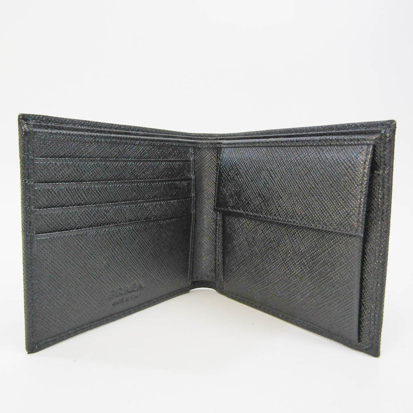 PRADA Saffiano 2MO738 Men's Leather Wallet [bi-fold] Black