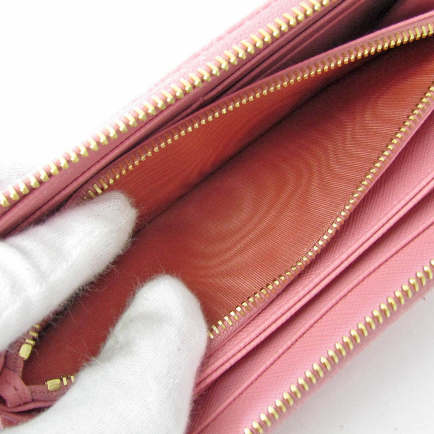 PRADA 1ML506 Women's Saffiano Metal Long Wallet [bi-fold] Pink