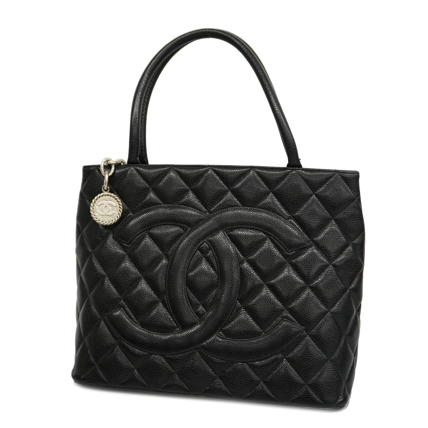 CHANEL  Reprint Tote Women's Caviar Leather Tote Bag Black