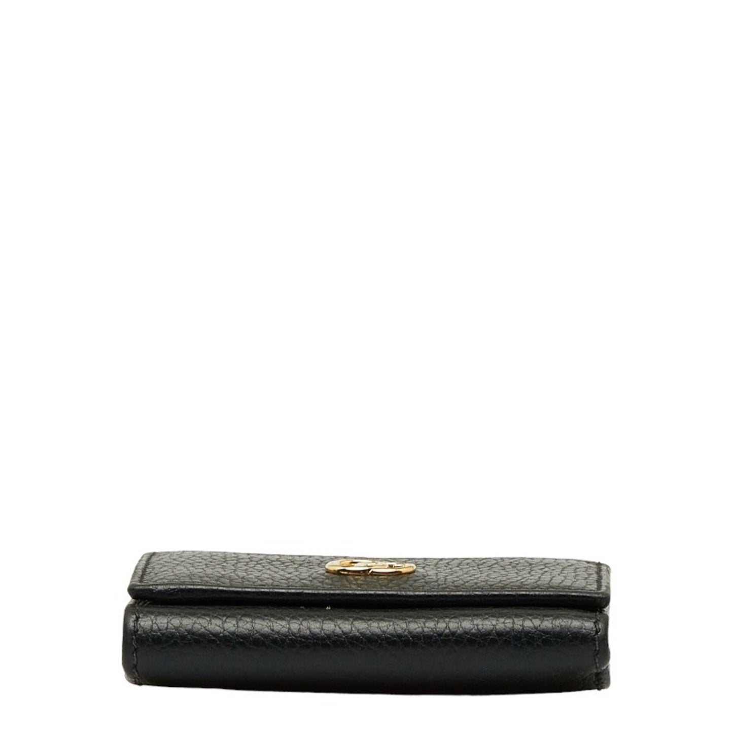 GUCCI GG Marmont Double G Trifold Wallet L-shaped 644407 Black Leather Women's