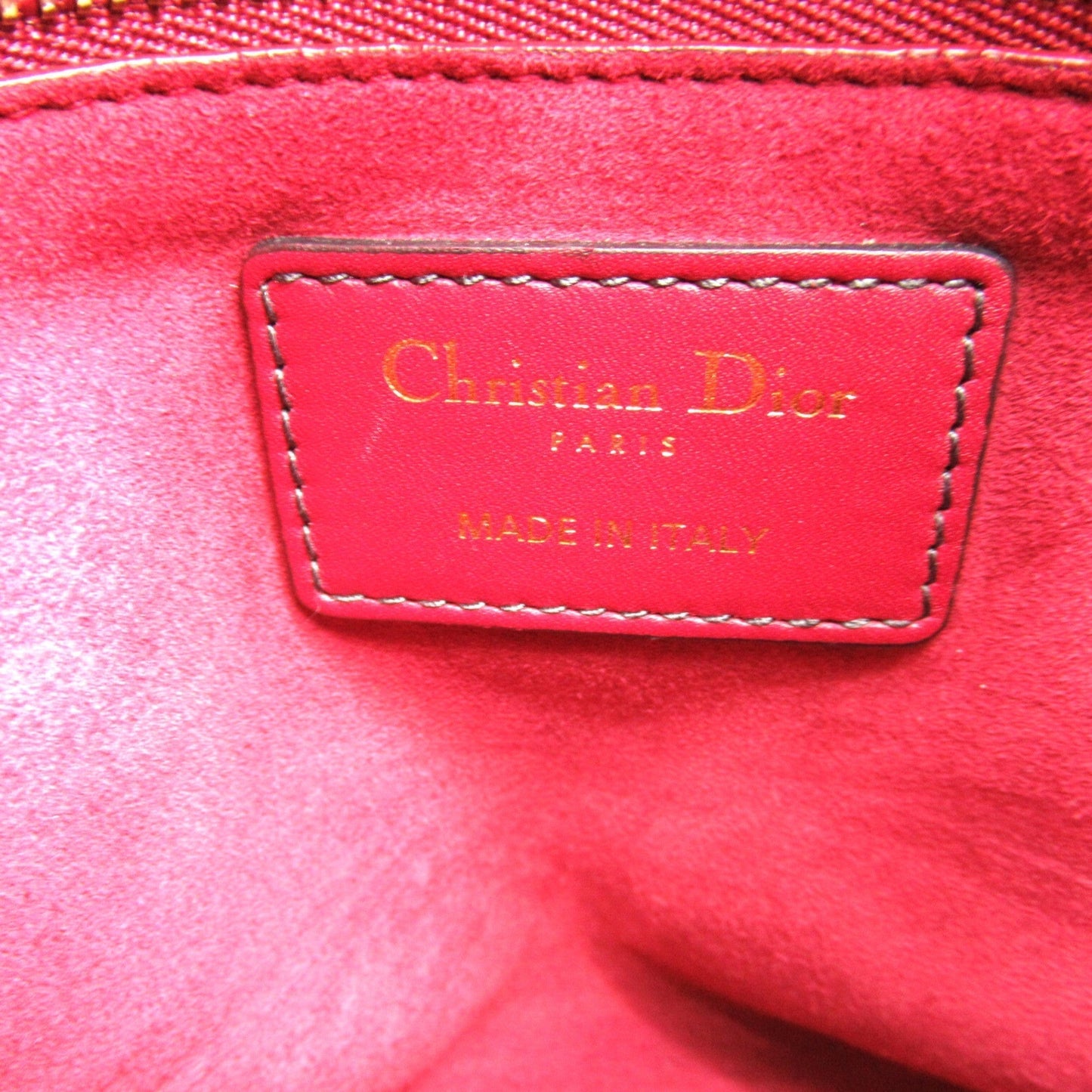 Dior Lady dior tote Bordeaux system leather