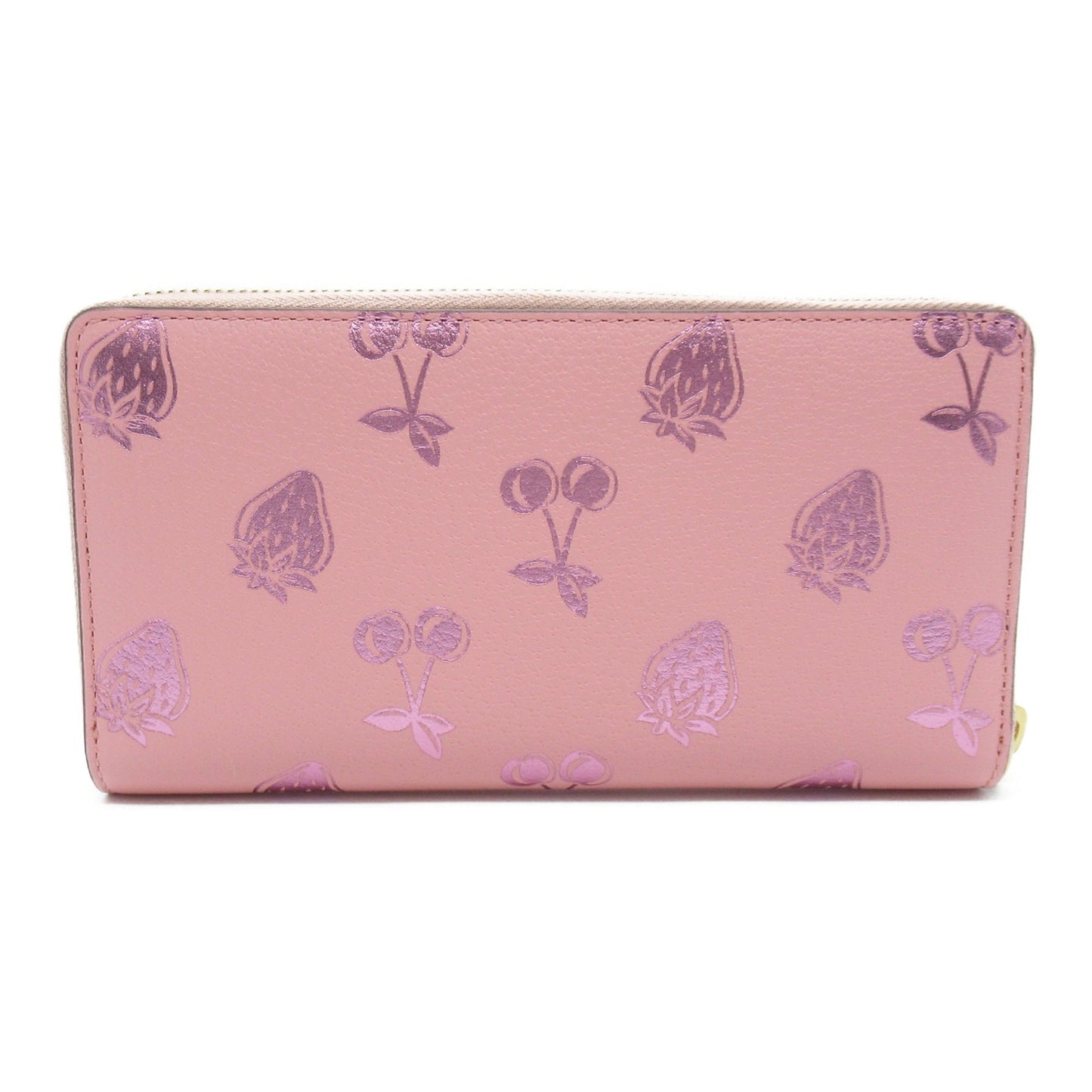 GUCCI Round long wallet Pink leather 456117