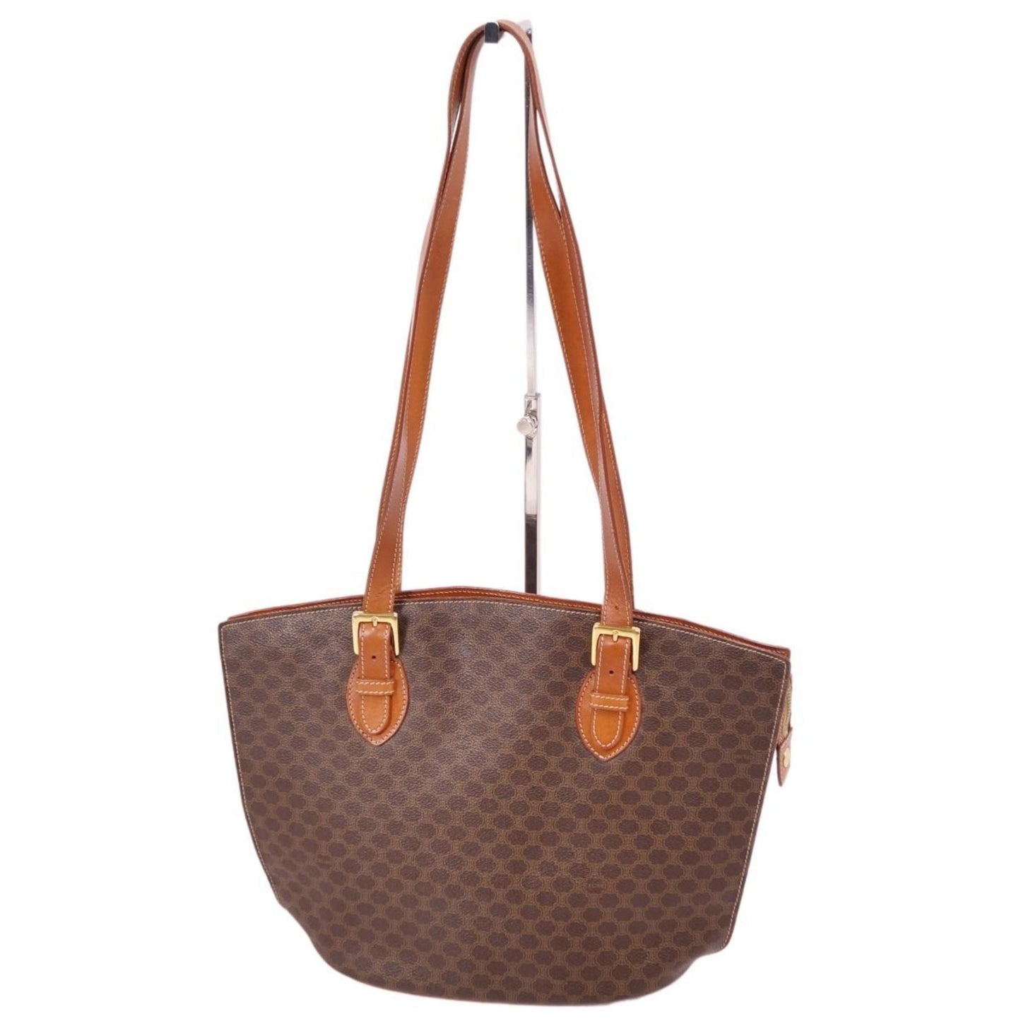 Celine Bag Handbag Tote Triomphe Macadam Women's Brown