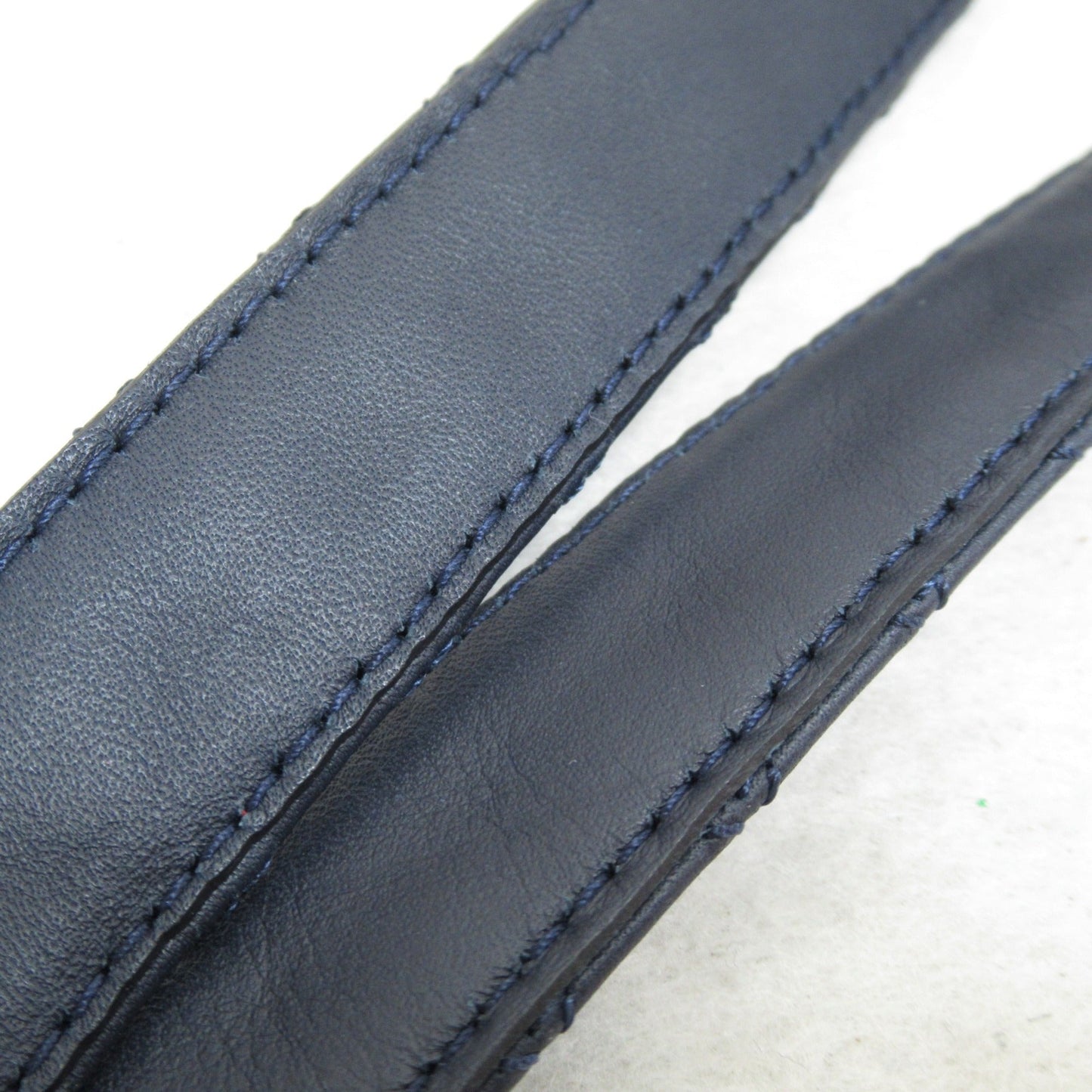 CHANEL Shoulder strap Navy leather