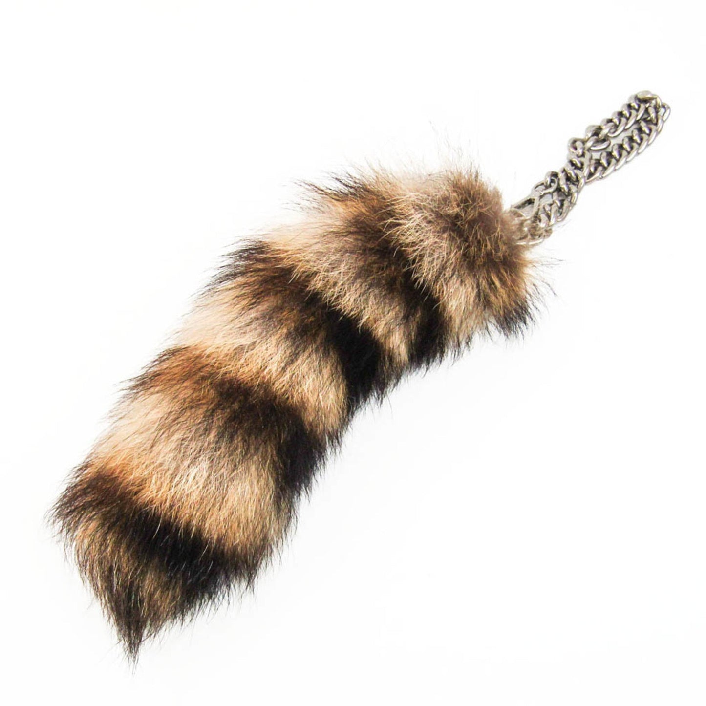 PRADA Tail Charm Keyring [Beige,Dark Brown,Silver]