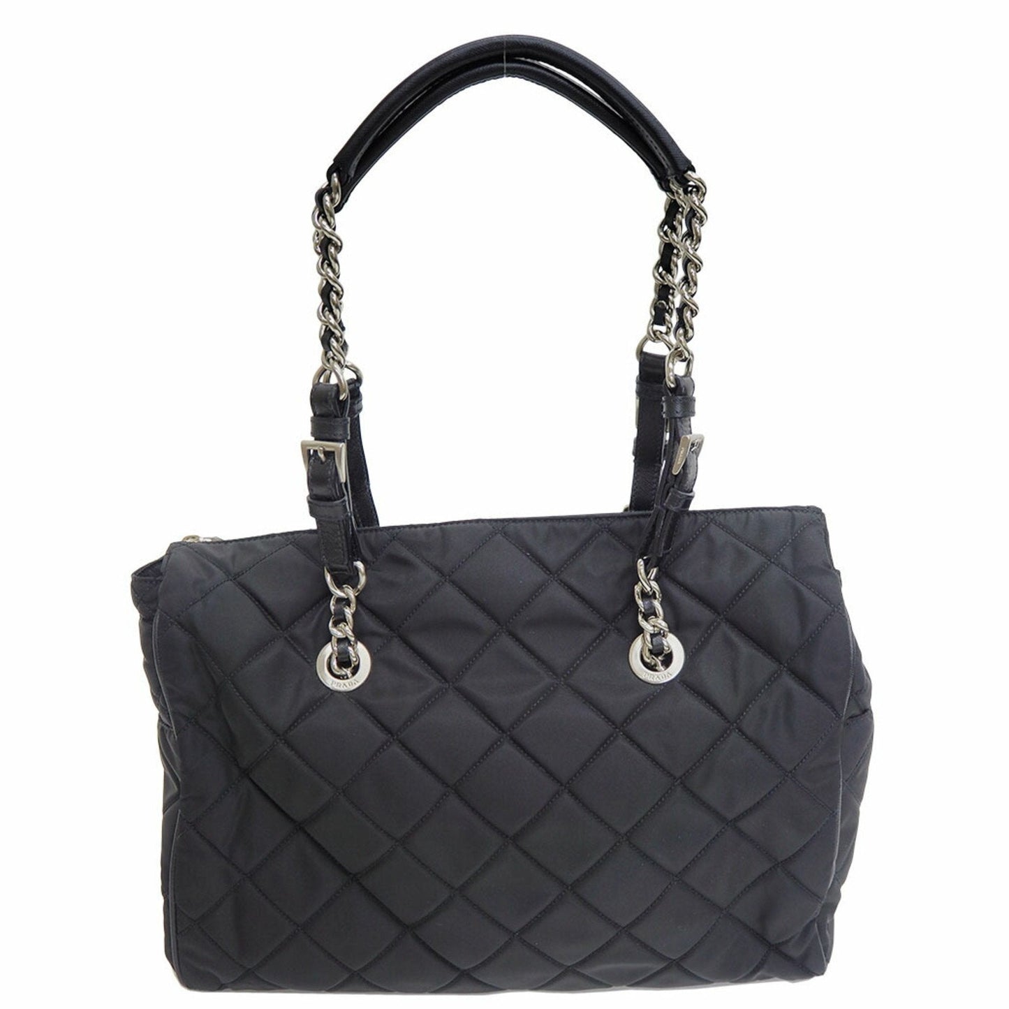 Prada Quilted Chain Shoulder Bag Black BR2234 Tote