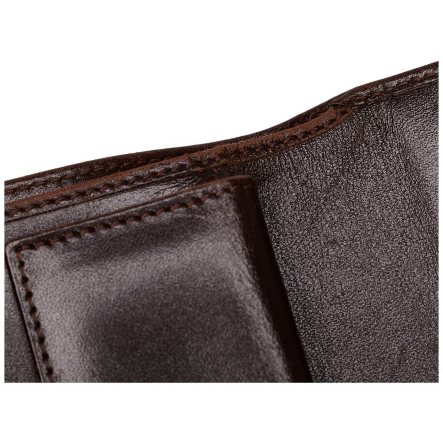 FENDI Zucca Trifold Wallet 30858 Brown Black Canvas Leather Women's