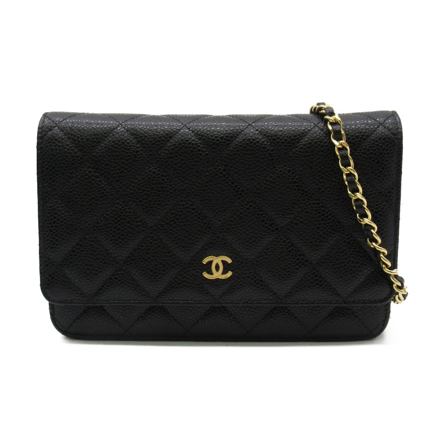 CHANEL Chain wallet Shoulder Bag Black Caviar Skin [Grained Calf] AP0250