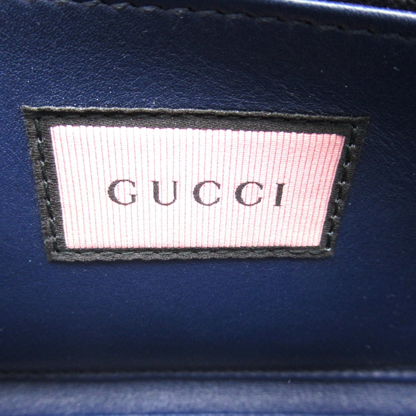 GUCCI Round long wallet Navy Calfskin [cowhide] 448087