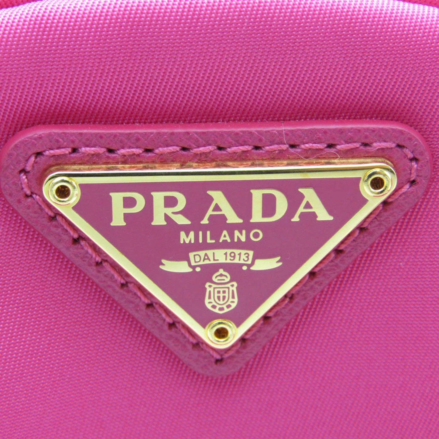 PRADA 1N1867 Women's Leather,Nylon Pouch Pink