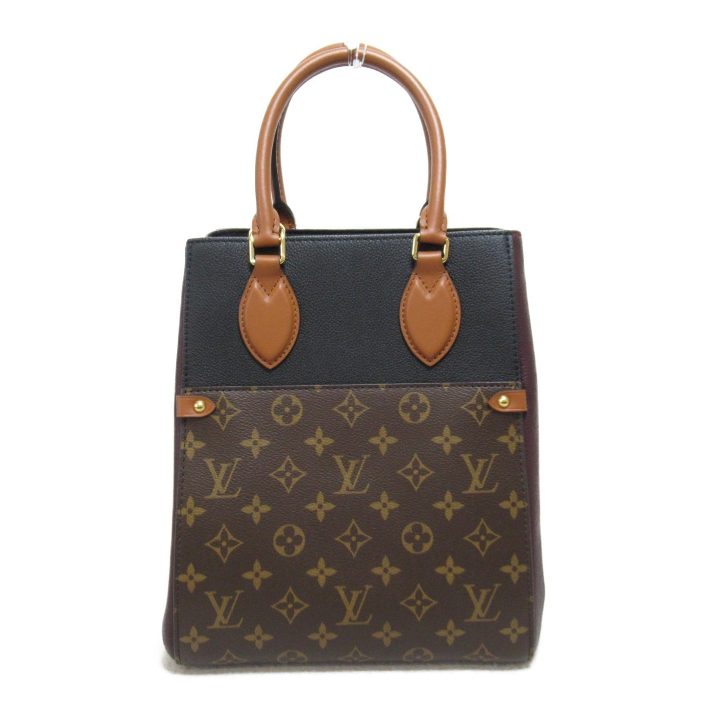 LOUIS VUITTON Fold Tote MM 2wayShoulder Bag Brown Monogram leather M45409