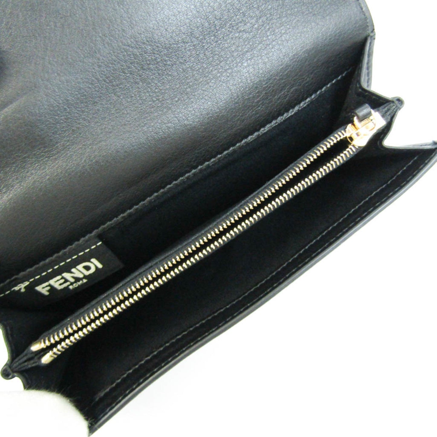 FENDI PEEKABOO 8M0308 Women,Men Calfskin Long Wallet [bi-fold] Black