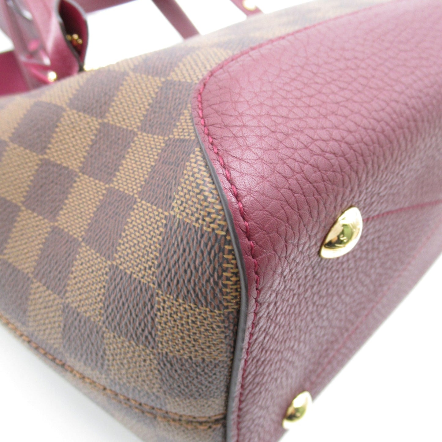 LOUIS VUITTON Hyde Park Tote Bag Brown Fuschia Damier PVC coated canvas N41015