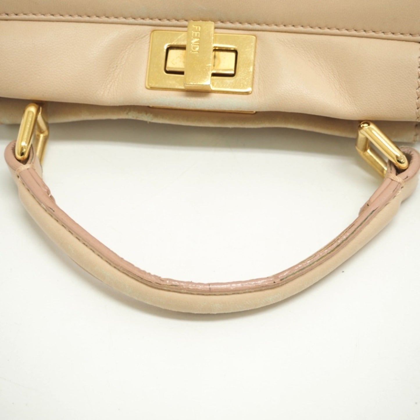 FENDI 8BN244 Mini Peekaboo Nappa 2way Shoulder Bag Pink Ladies