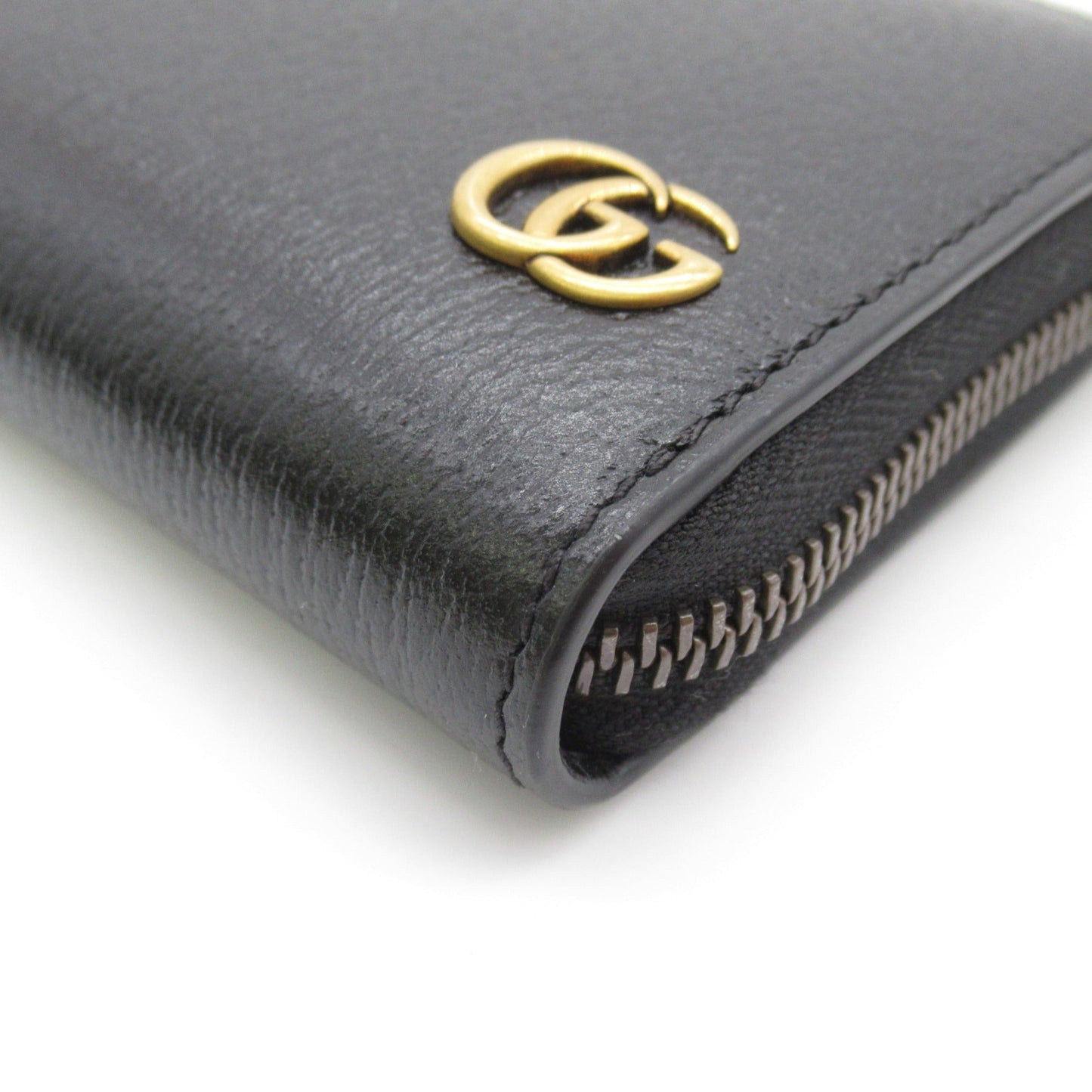 GUCCI GG Marmon round long wallet Black leather 428736