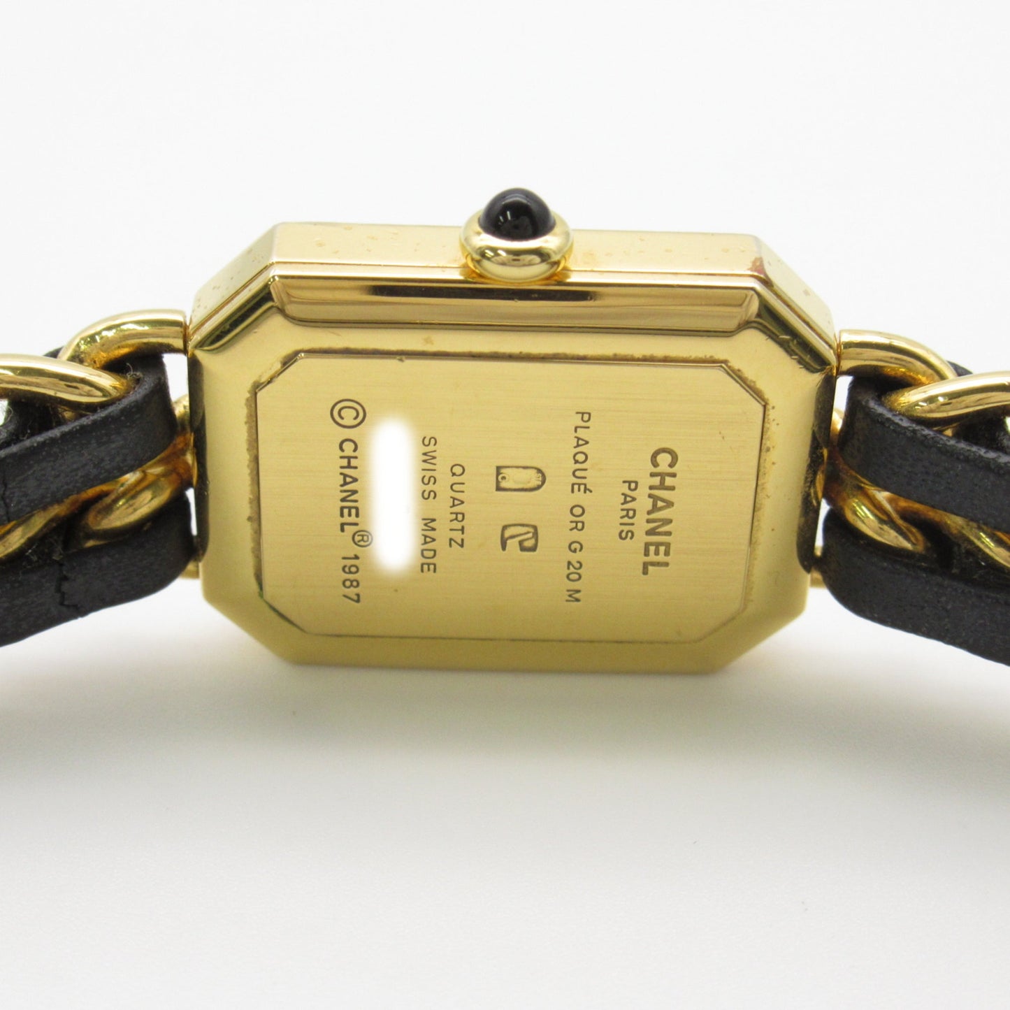 CHANEL Premiere M Wrist Watch Watch Wrist Watch H0001 Quartz Black Gold Plated Leather belt H0001