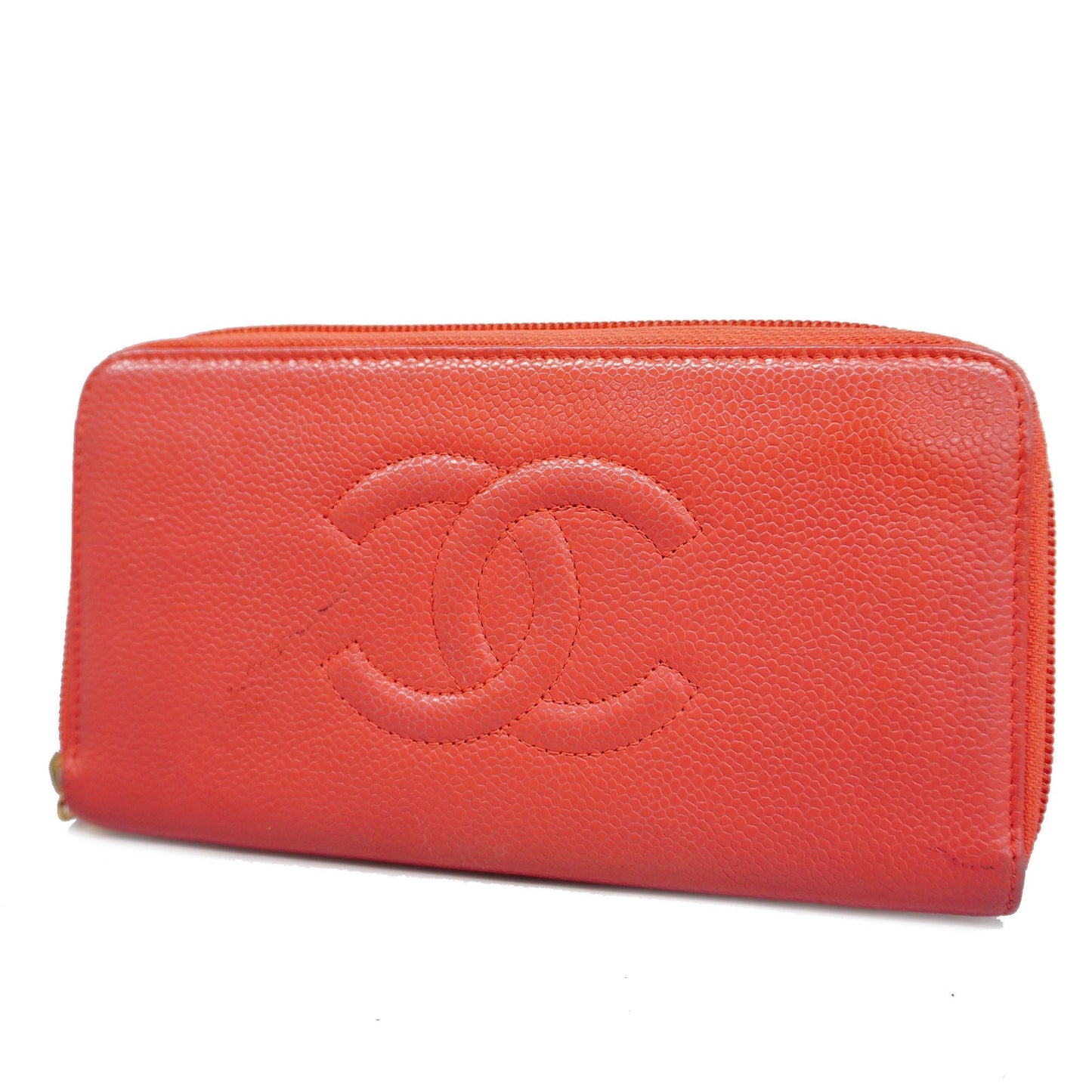 CHANEL  Long Wallet [bi-fold] Gold Hardware Women's Caviar Leather Long Wall