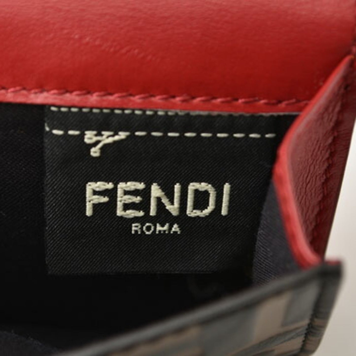 Fendi outlet FENDI trifold wallet F is IS micro 8M0395 ROSSO red