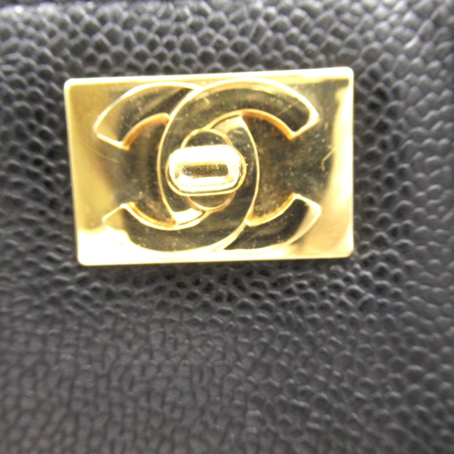 CHANEL Shoulder Tote Black Caviar Skin [Grained Calf]