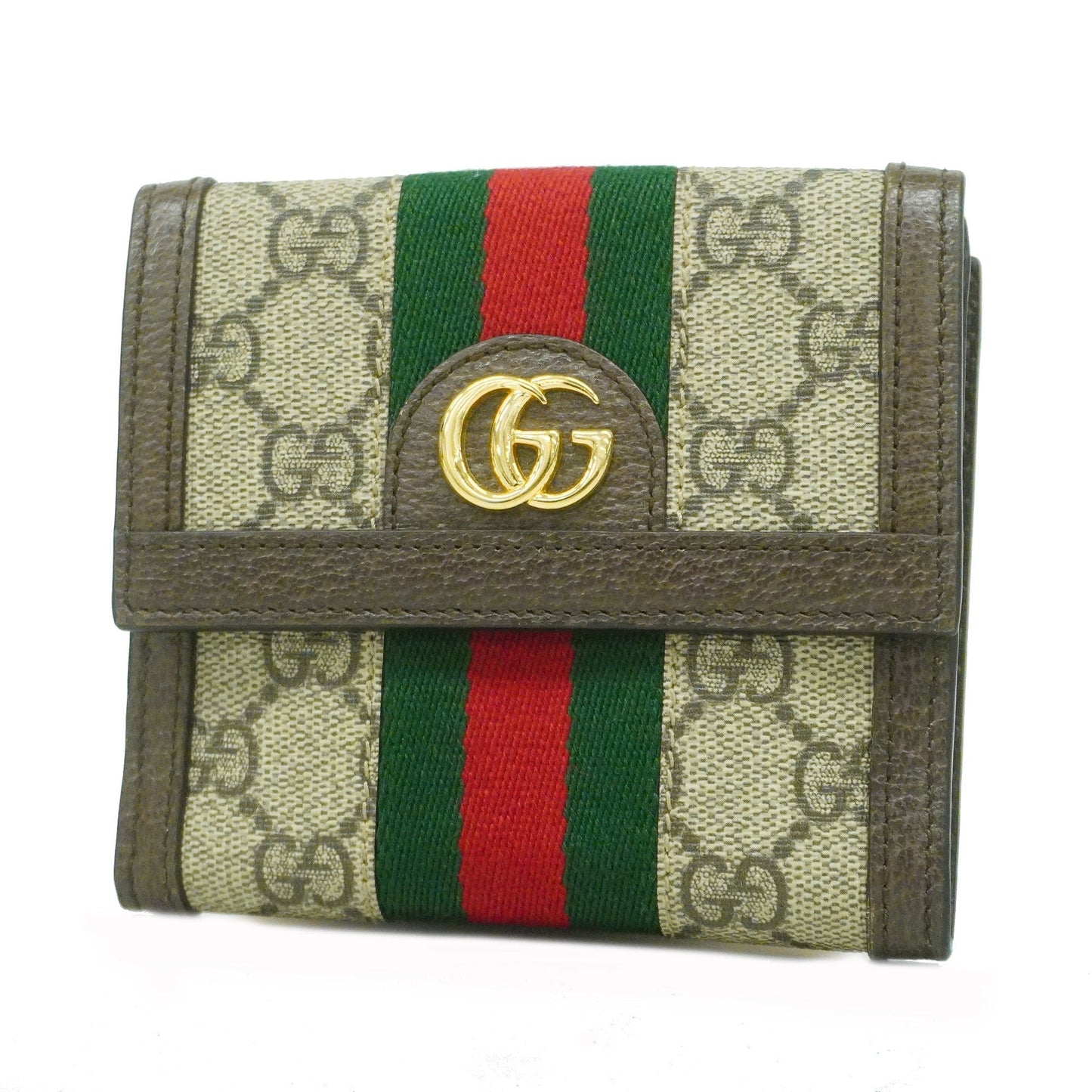 GUCCI  Ophidia Bi-fold Wallet Gold Metal Fittings 523173 Women's GG Supreme