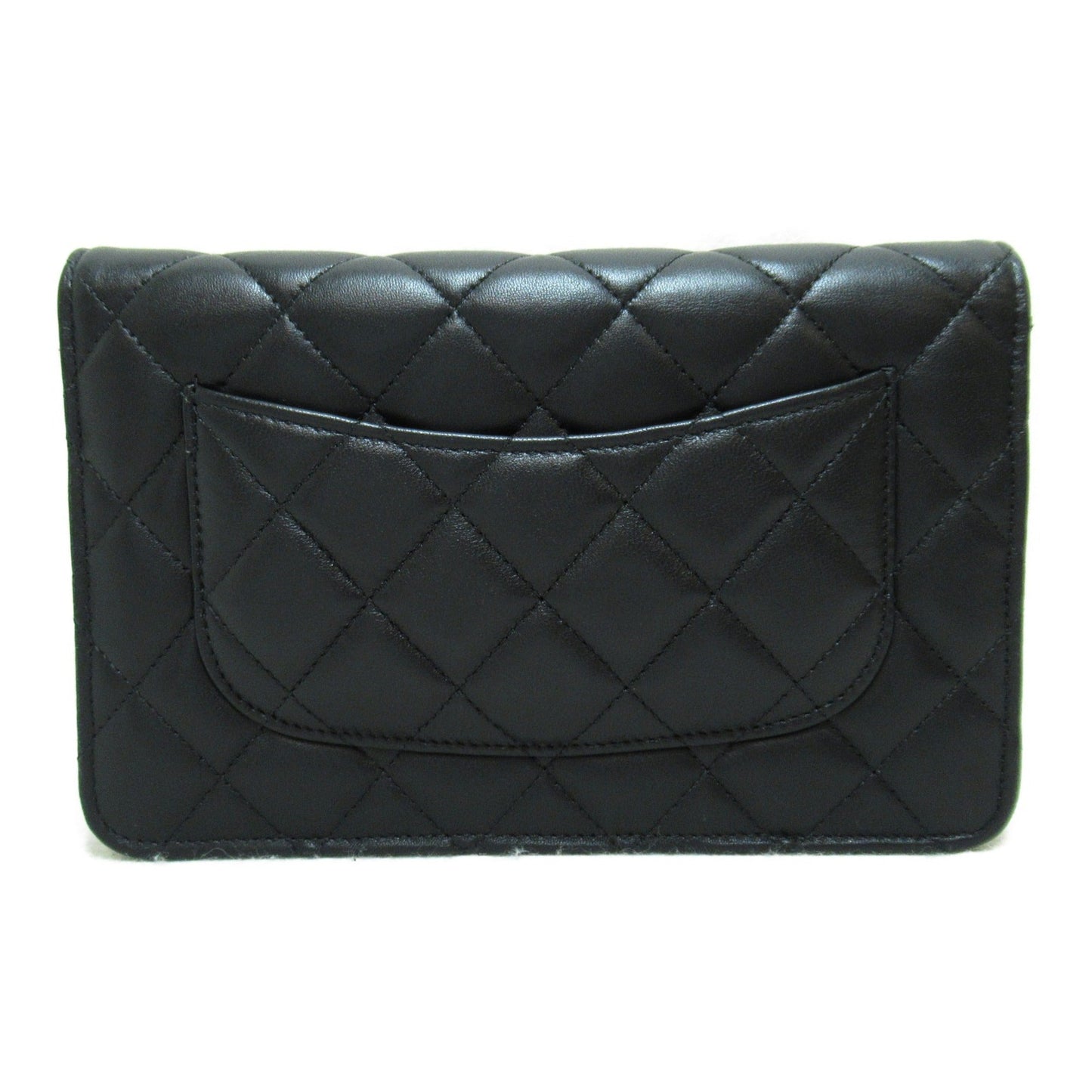 CHANEL Matelasse Chain wallet bag Black Lambskin [sheep leather]