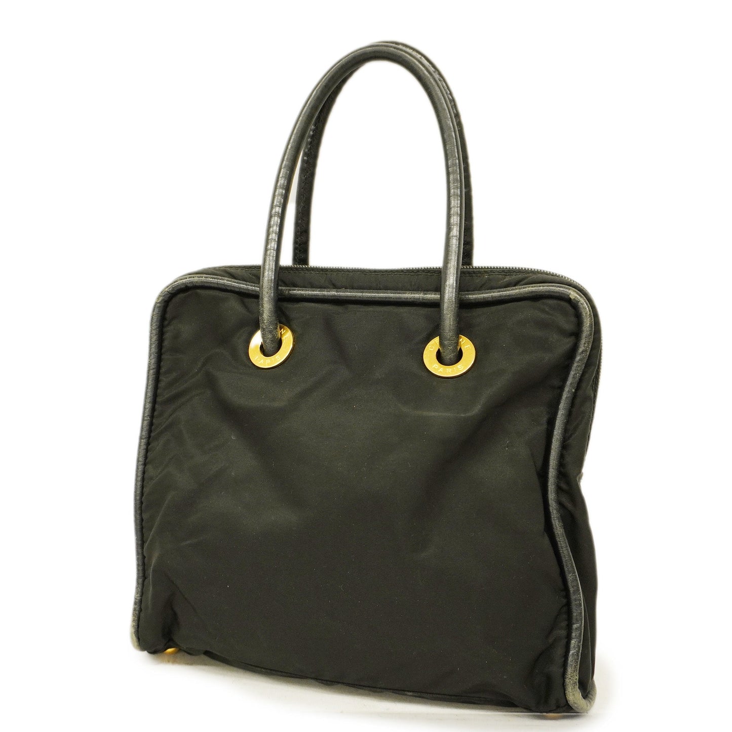 Celine[3cc2466]   handbag nylon/leather black gold metal