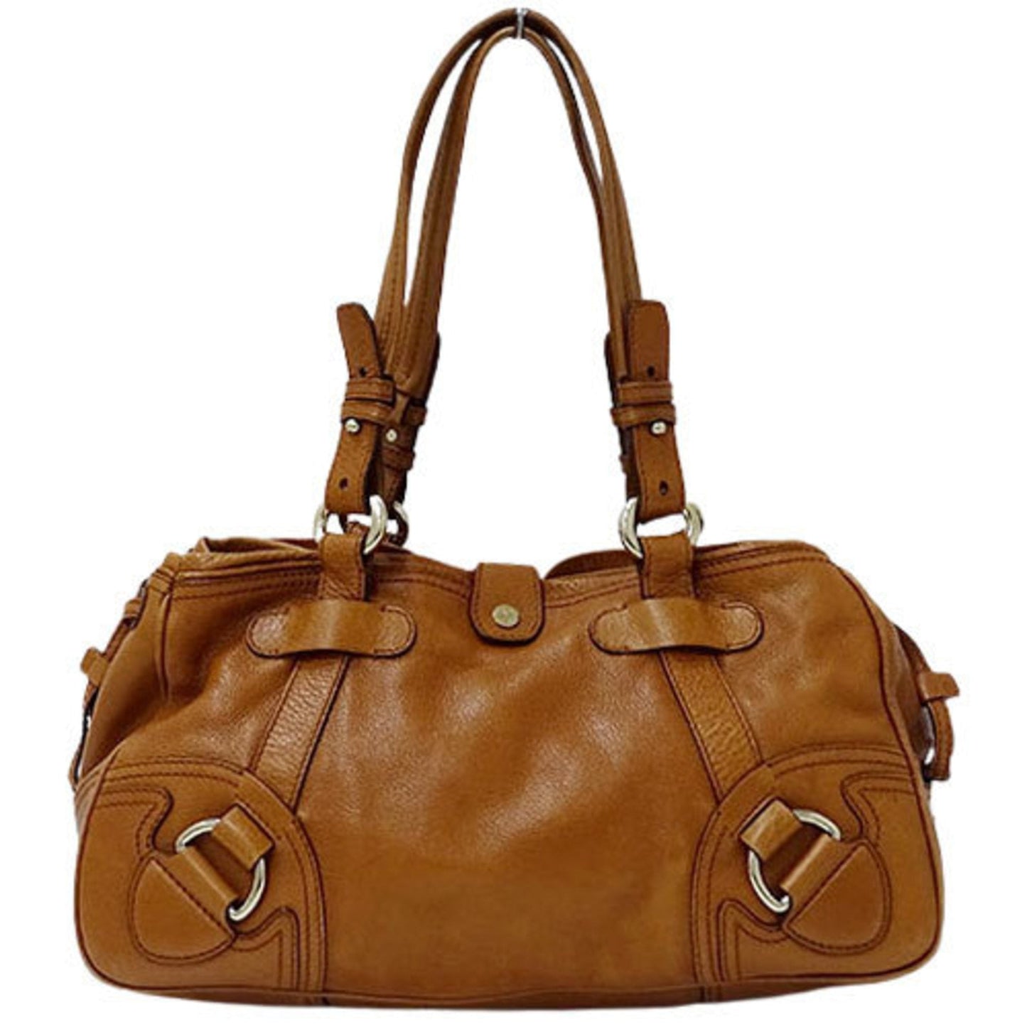 Celine Women's Shoulder Bag Tote Leather Camel Brown