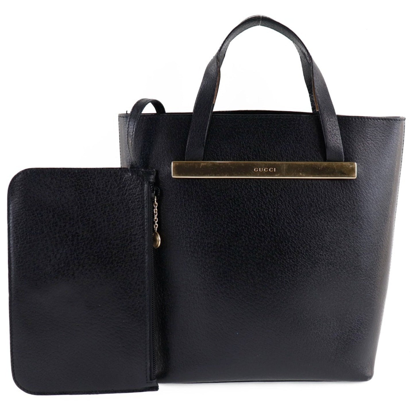 Gucci Old Leather Black Ladies Tote Bag