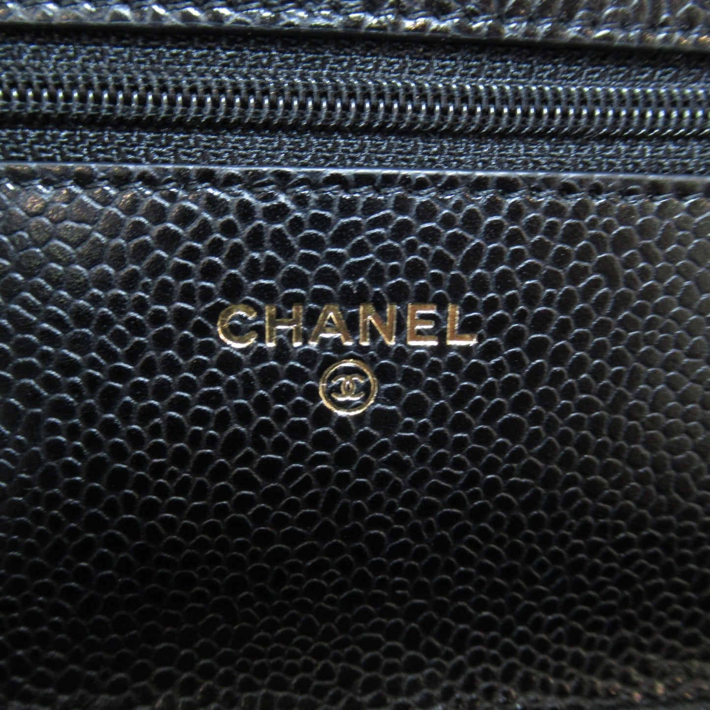 CHANEL Chain wallet Shoulder Bag Black Caviar Skin [Grained Calf]