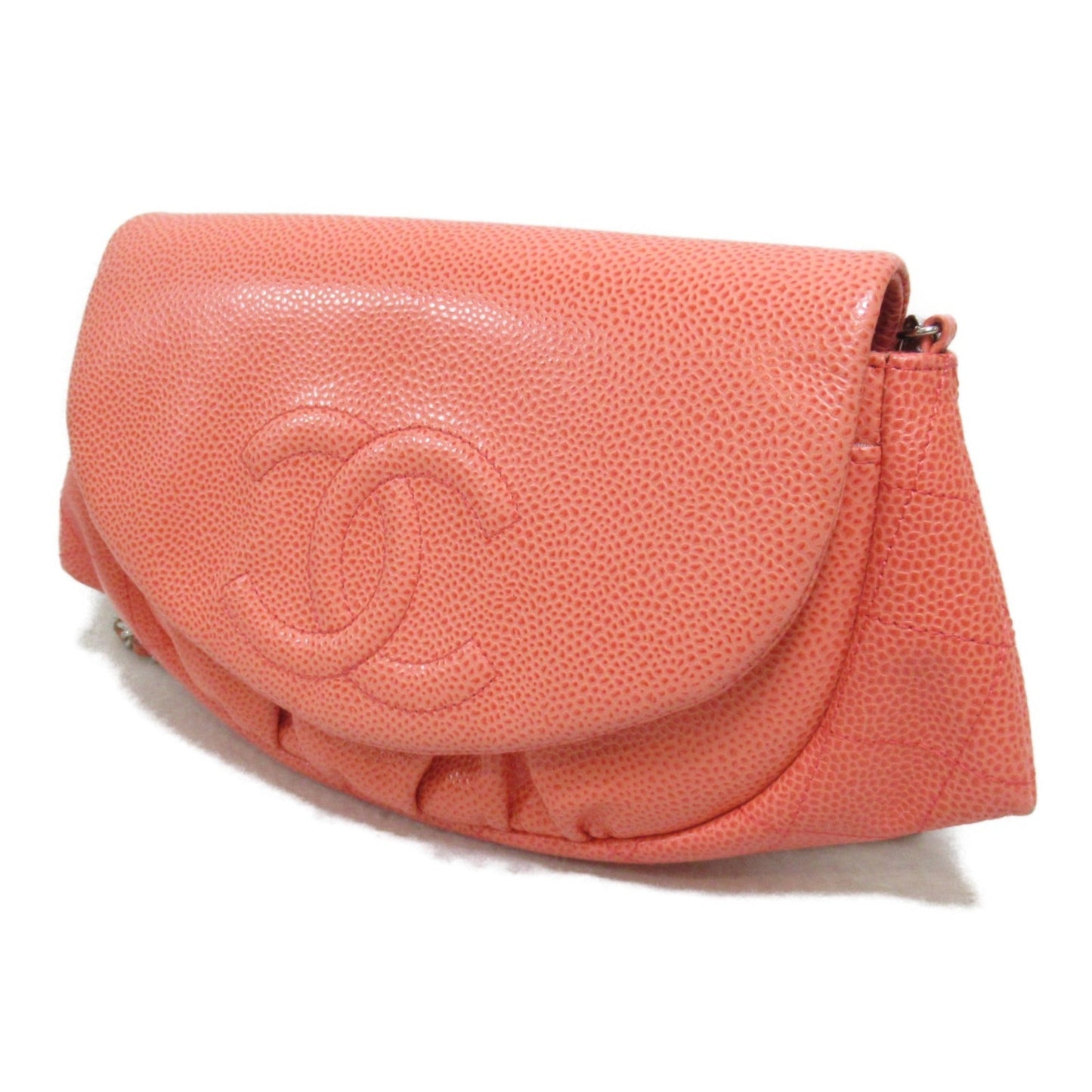 CHANEL Chain wallet Pink Caviar Skin [Grained Calf]