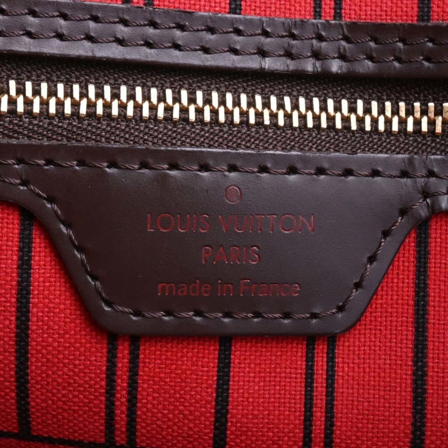 LOUIS VUITTON Damier Neverfull MM Tote Bag N41358 Brown Women's