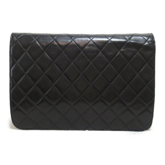 CHANEL Push lock Matelasse ChainShoulder Black Lambskin [sheep leather] A03570