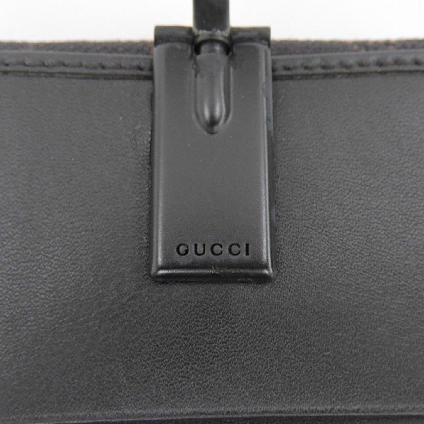 GUCCI Horsebit GG Canvas Bifold Wallet 101604 Black Women's